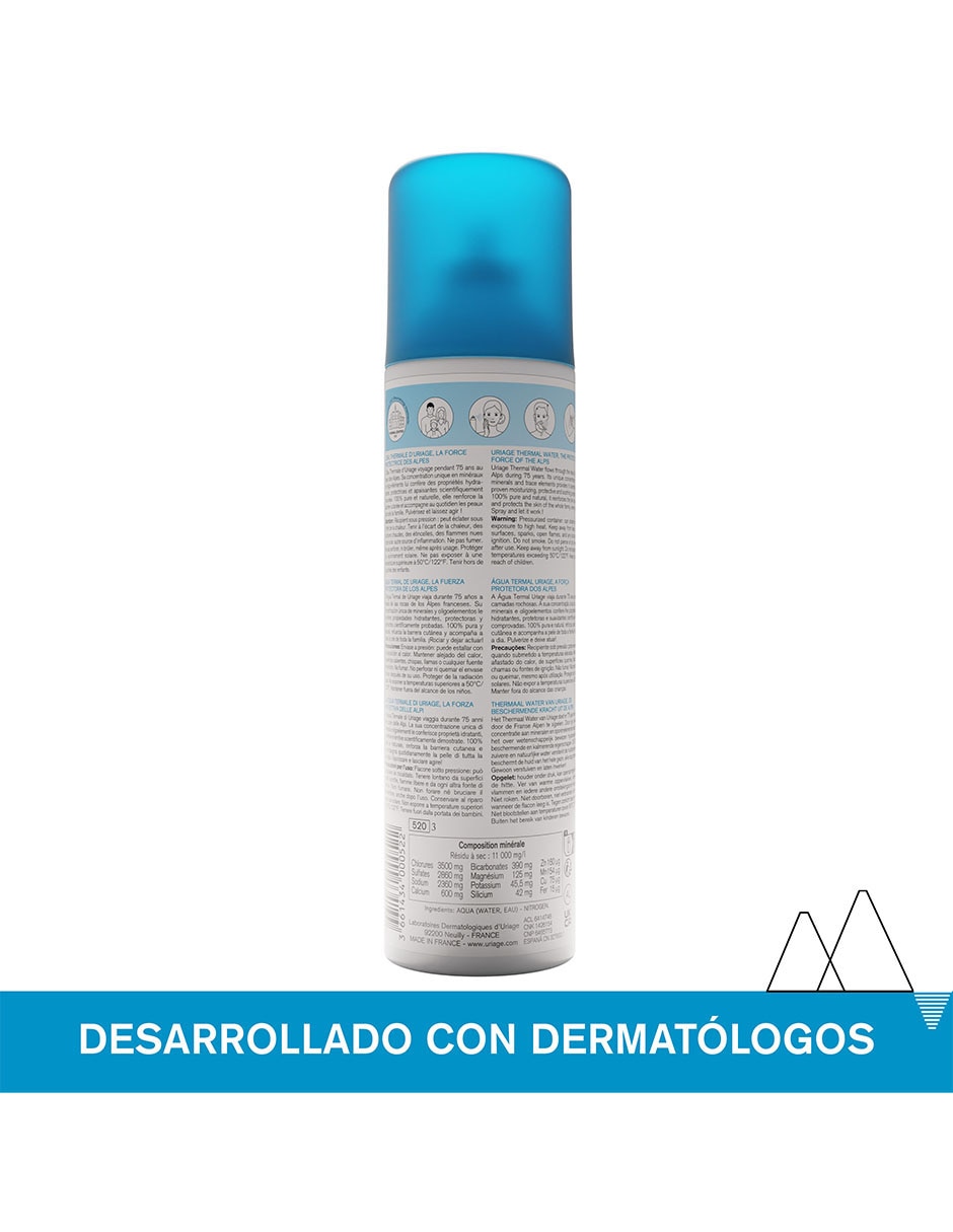 Loción facial hidratante agua termal Eau thermale d'uriage 13