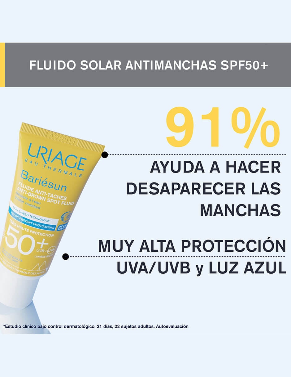 Protector solar FPS 50+ Bariesun Fluide aAnti Tache 40 ml 5
