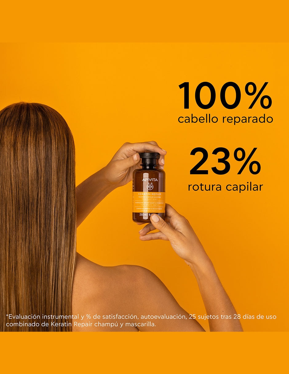 Shampoo reparador para cabello seco Con Miel y Keratina 250 ml 3