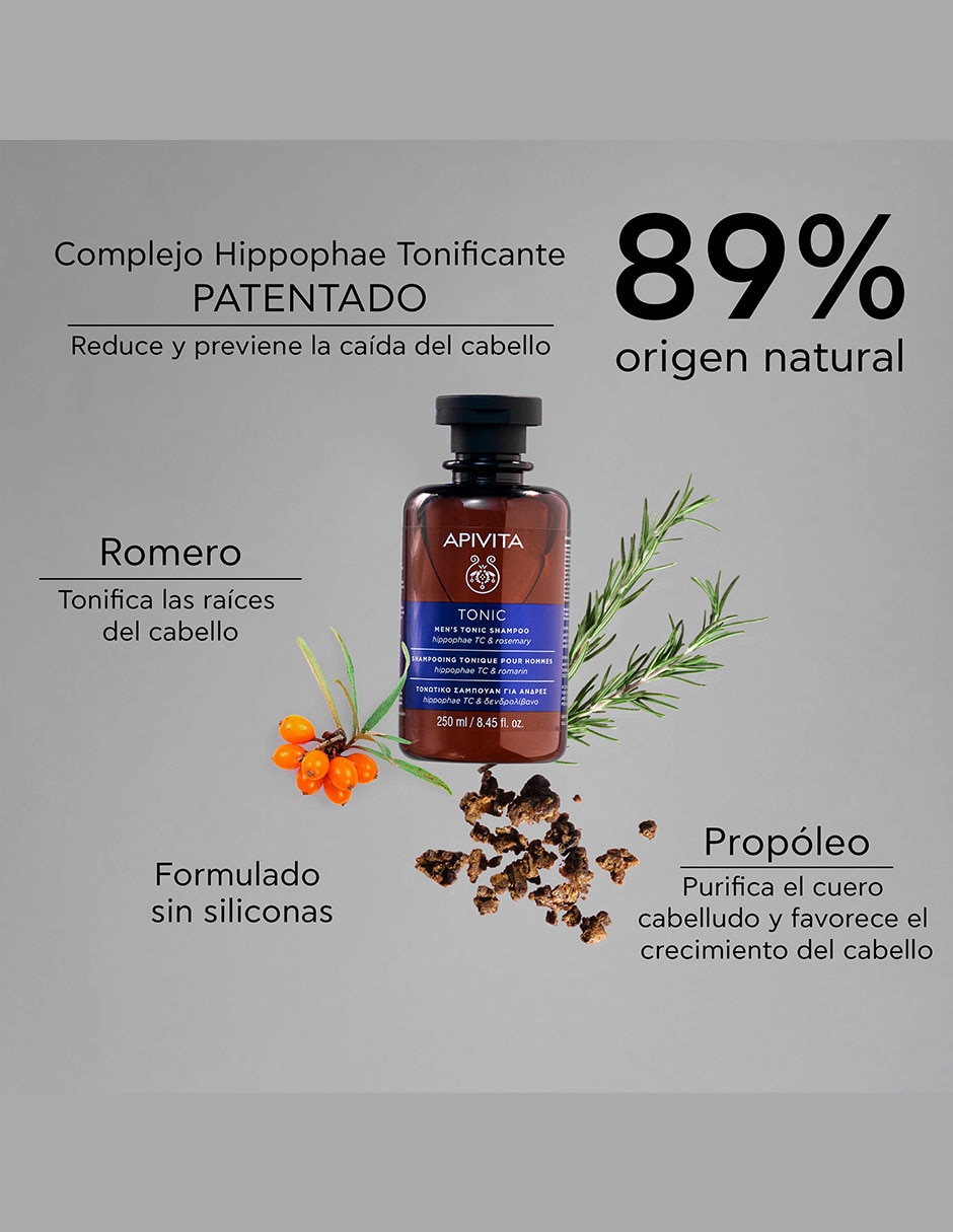 Shampoo anticaída para cabello débil para caballero Tonic 250 ml 2