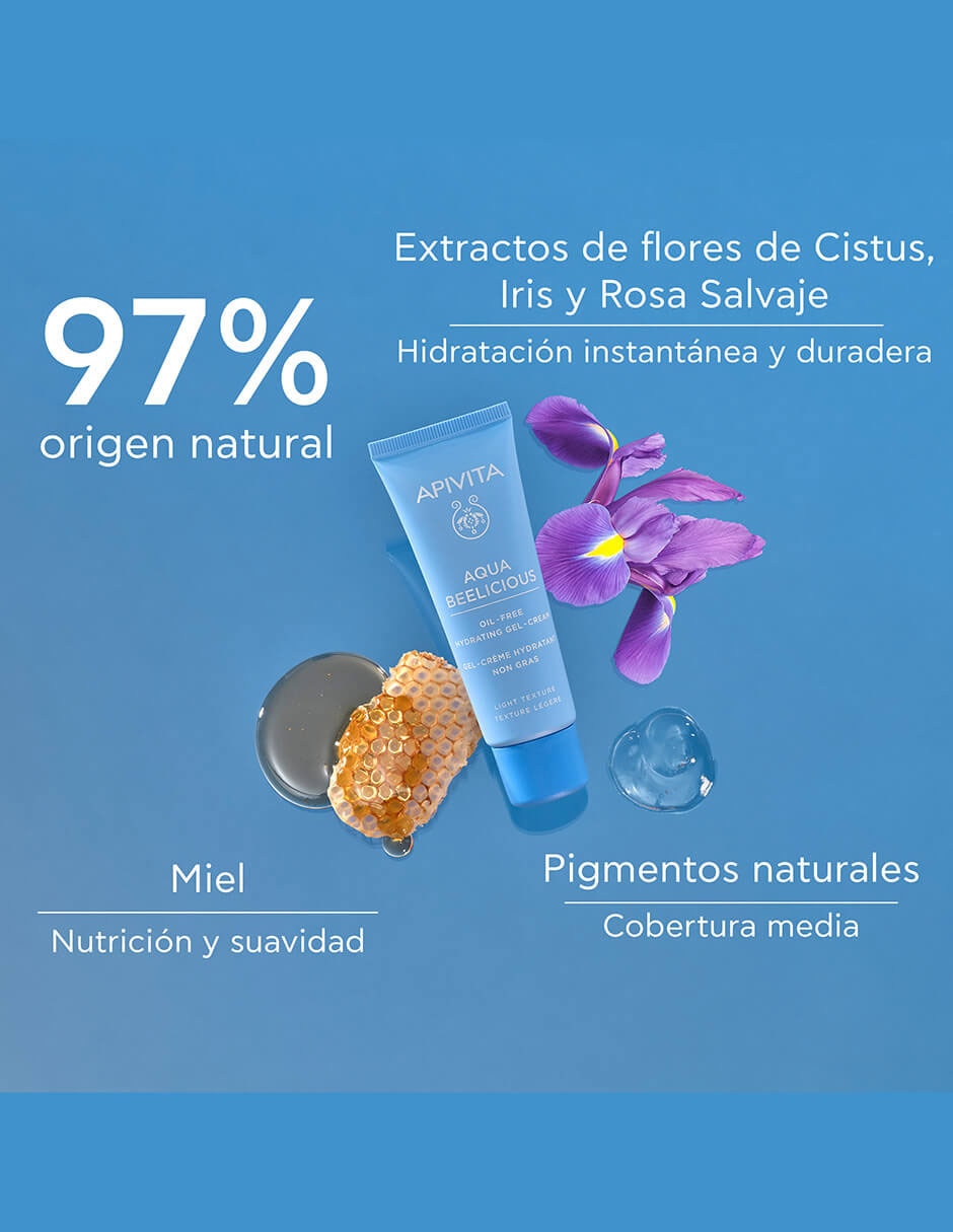Crema facial recomendada para hidratar día y noche Aqua Beelicious para piel normal y seca 2