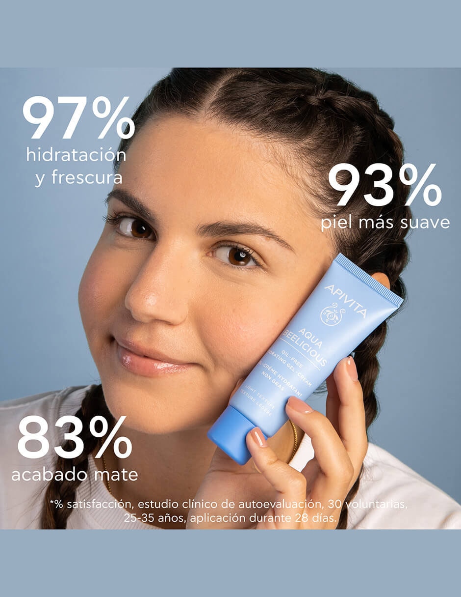 Crema facial recomendada para hidratar día y noche Aqua Beelicious para piel normal y seca 5