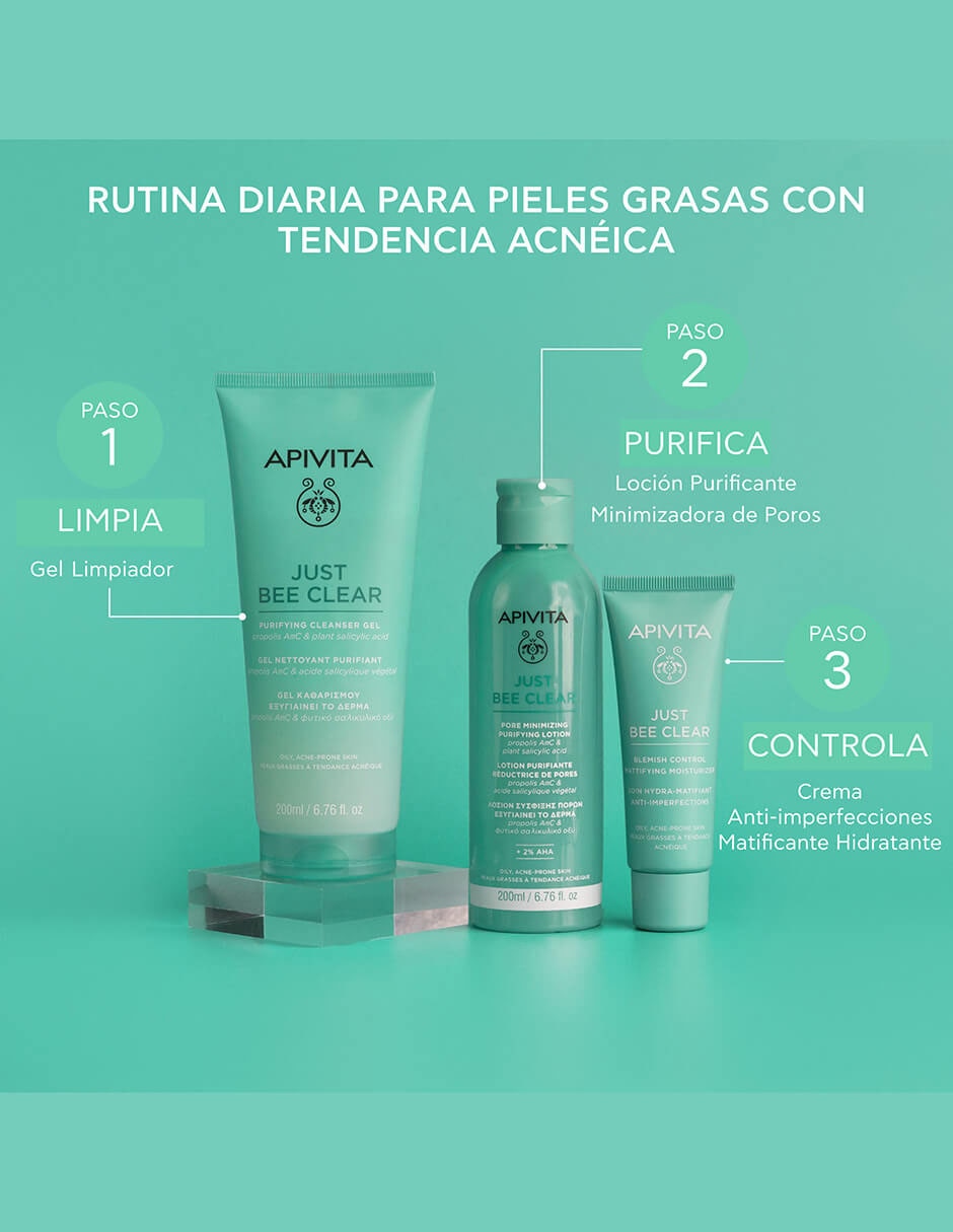Limpiador facial Just Bee Clear Acne Line para acné 3