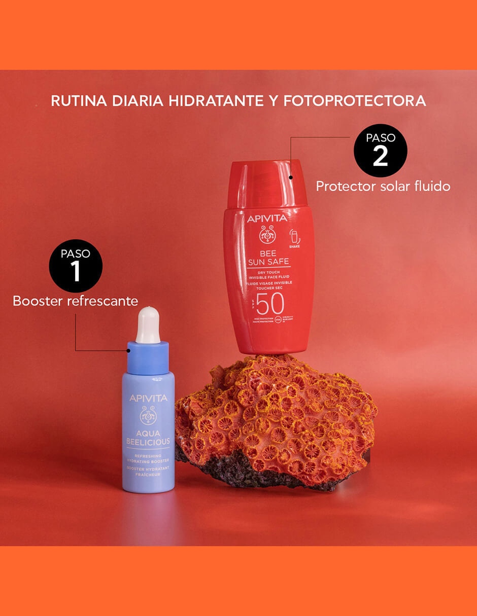 Protector solar FPS 50+ Dry Touch Invisible Face Fluid Bee Sun Safe 50 ml 3