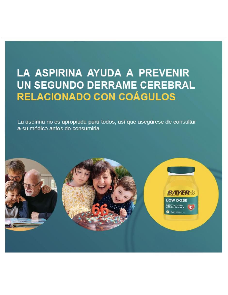 Tabletas para desinflamar y aliviar dolor intenso Aspirina 81mg baja dosis 5