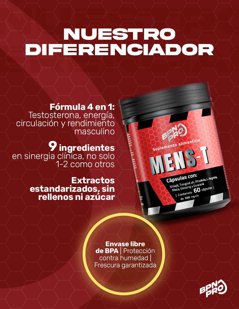 Mens-T con fenogreco ( trigonella foenum-graecum) de 60 cápsulas 5