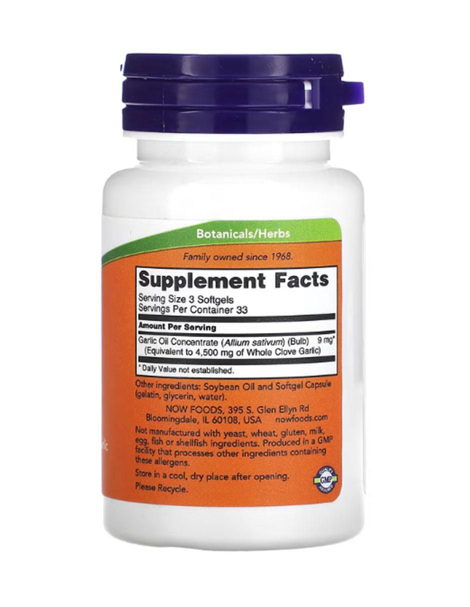 Aceite de ajo con vitaminas y minerales de 100 cápsulas 2