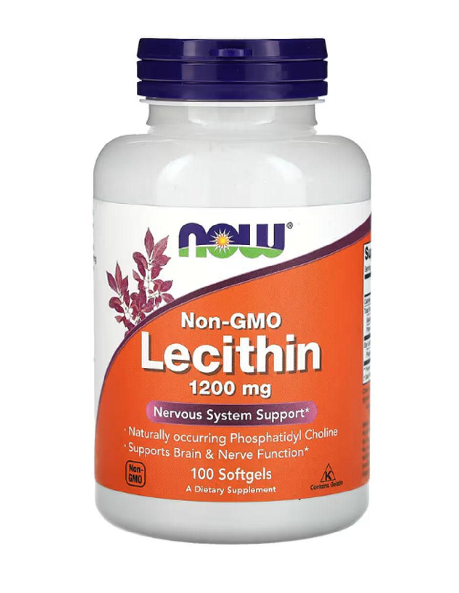 Non-GMO Lecithin con vitaminas y minerales de 100 cápsulas
