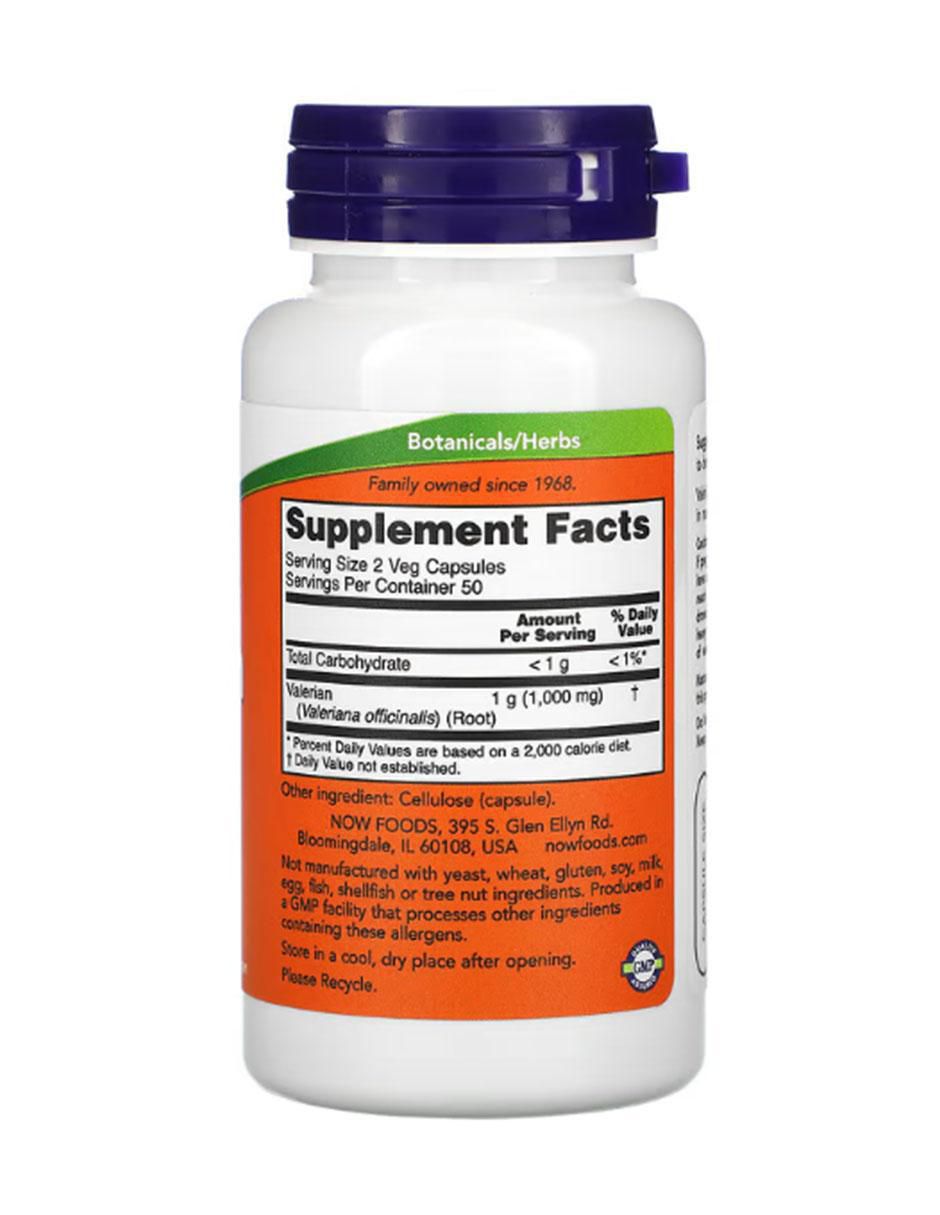 Valerian Root con vitaminas y minerales de 100 cápsulas 2