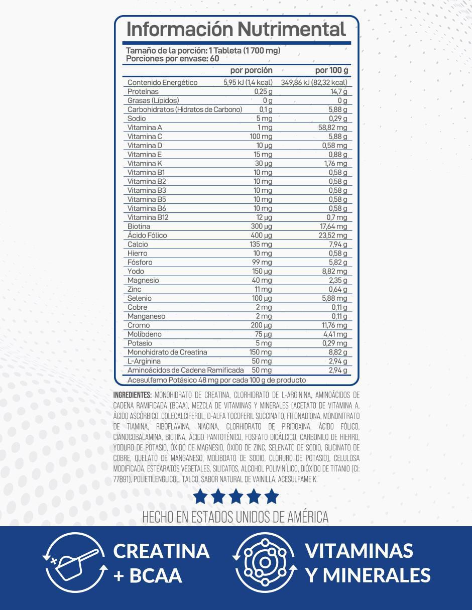 Men´s Multi Vitamin Suplemento alimenticio tabletas para hombre 4