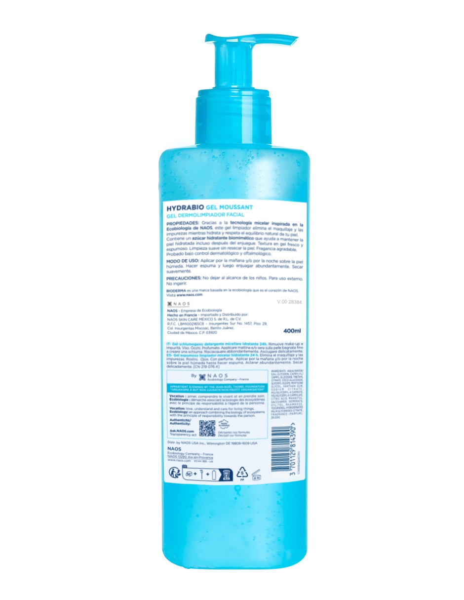Limpiador facial Hydrabio Gel Moussant para hidratar 2