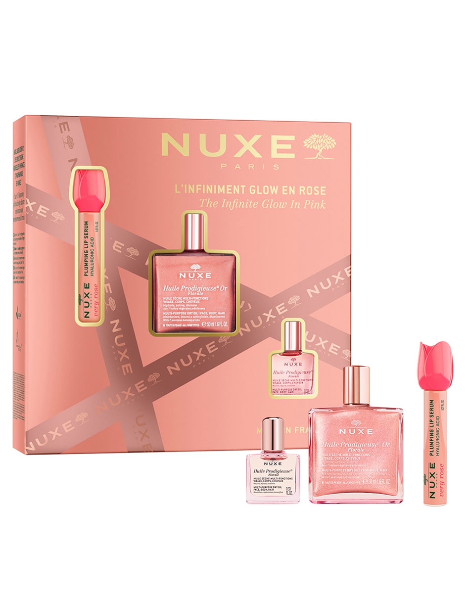 Kit tratamiento facial - Infinite Glow In Pink hidratante Nuxe Huile Prodigieuse Kit tratamiento facial - Infinite Glow In Pink hidratante Nuxe Huile Prodigieuse