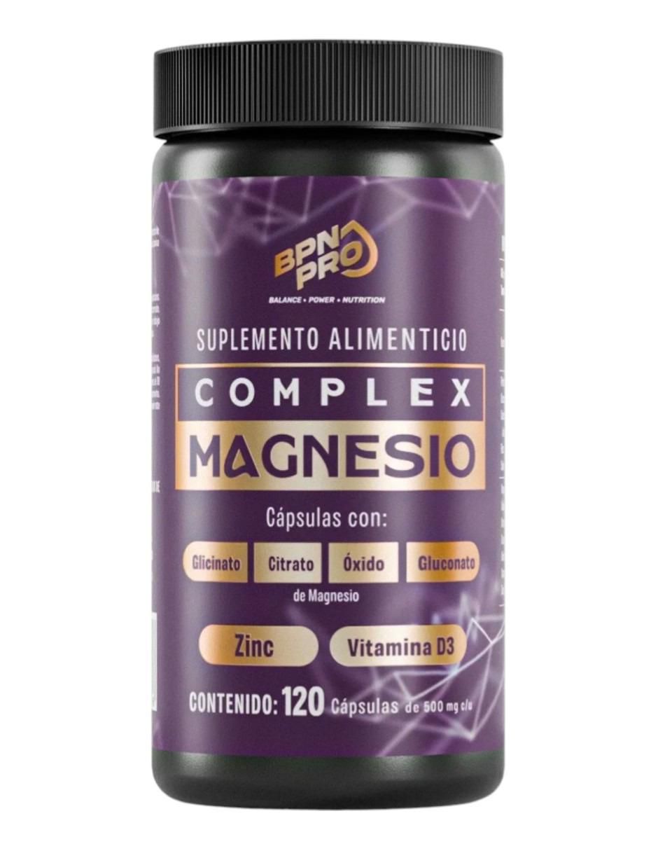 Complex Magnesio Suplemento Alimenticio con citrato de magnesio, glicinato de magnesio, gluconato de magnesio y óxido de magnesio de 120 cápsulas Complex Magnesio Suplemento Alimenticio con citrato de magnesio, glicinato de magnesio, gluconato de magnesio y óxido de magnesio de 120 cápsulas