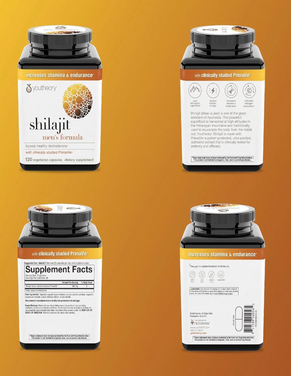 Cápsulas de Shilajit para hombres con shilajit del himalaya de 120 cápsulas 4