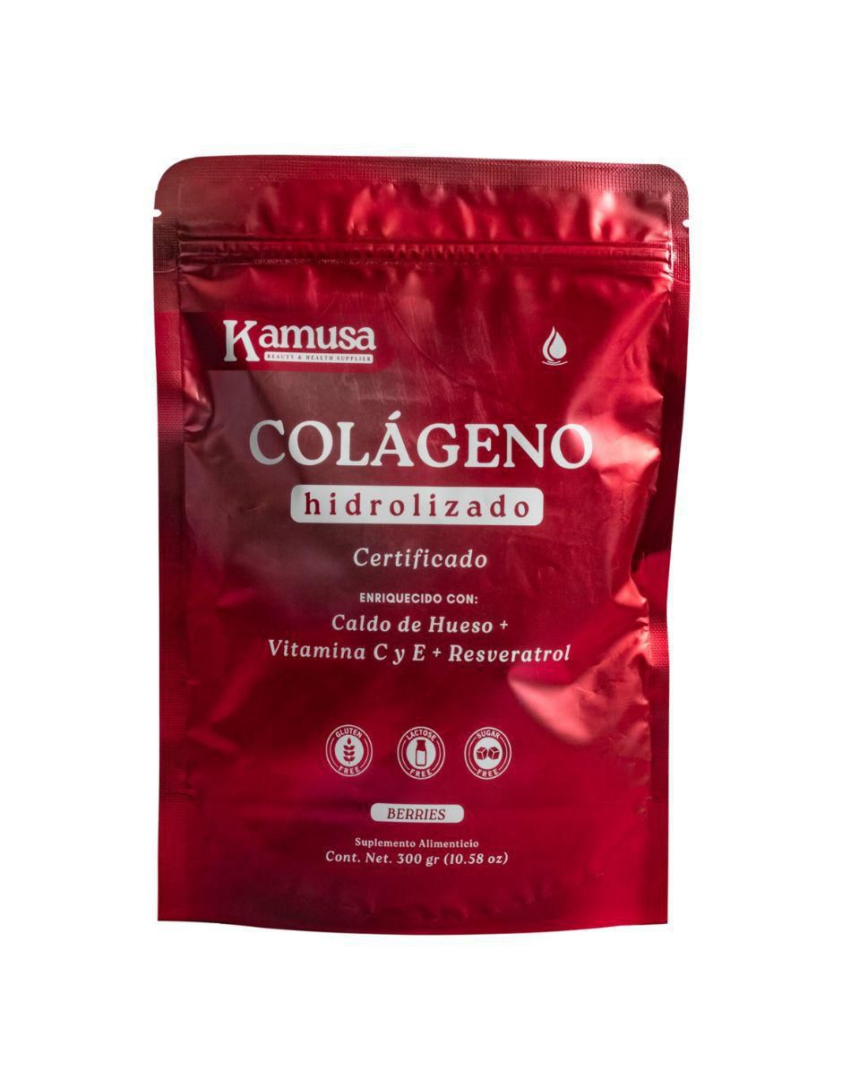 Colágeno Hidrolizado con Péptidos de Colágeno Hidrolizado Bovino y Marino I II y III, Caldo de Hueso, Resveratrol y Vitamina C y E sabor berry de 300 g Colágeno Hidrolizado con Péptidos de Colágeno Hidrolizado Bovino y Marino I II y III, Caldo de Hueso, Resveratrol y Vitamina C y E sabor berry de 300 g