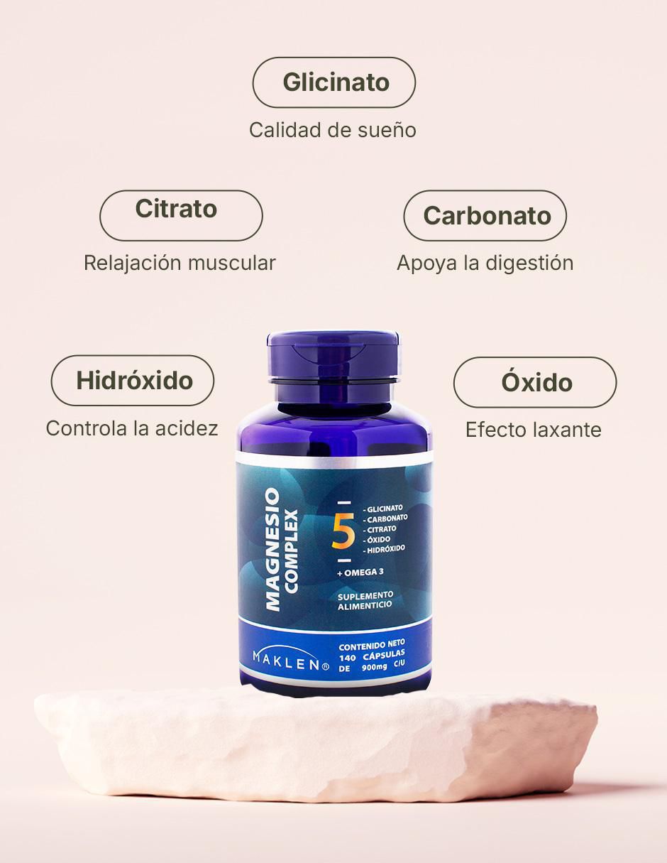 Magnesio complex 5 + omega 3 con 140 cápsulas 5