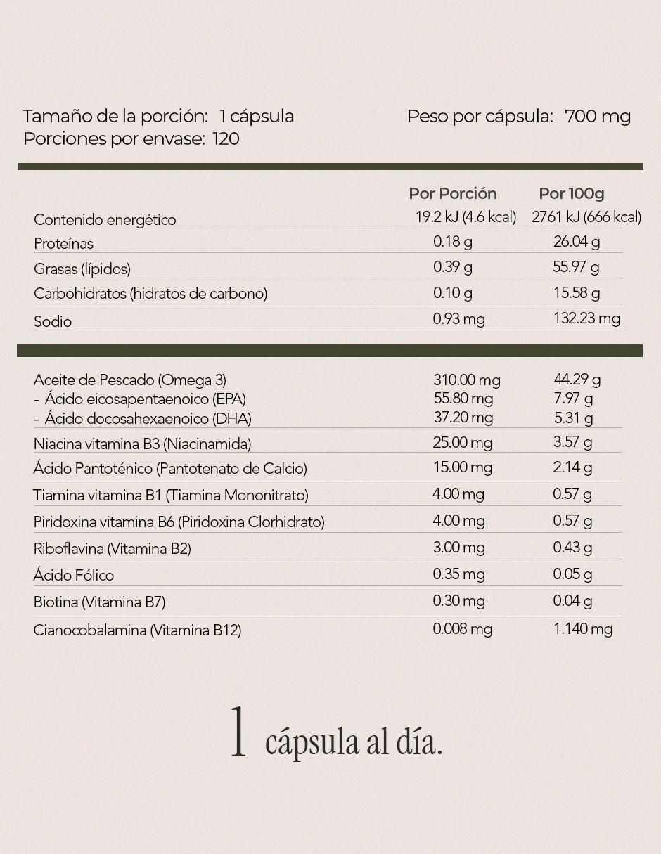 Complejo B + Omega 3 de 120 cápsulas 2