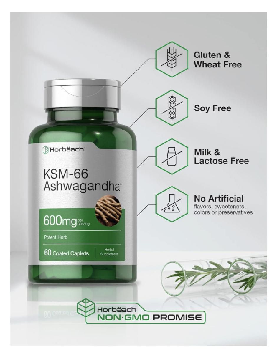 KSM-66 Ashwagandha sabor natural de 60 tabletas 4