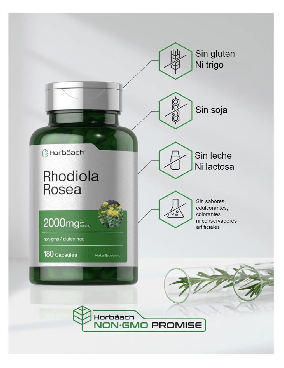 Rhodiola Rosea con Rhodiola Rosea de 180 cápsulas 4