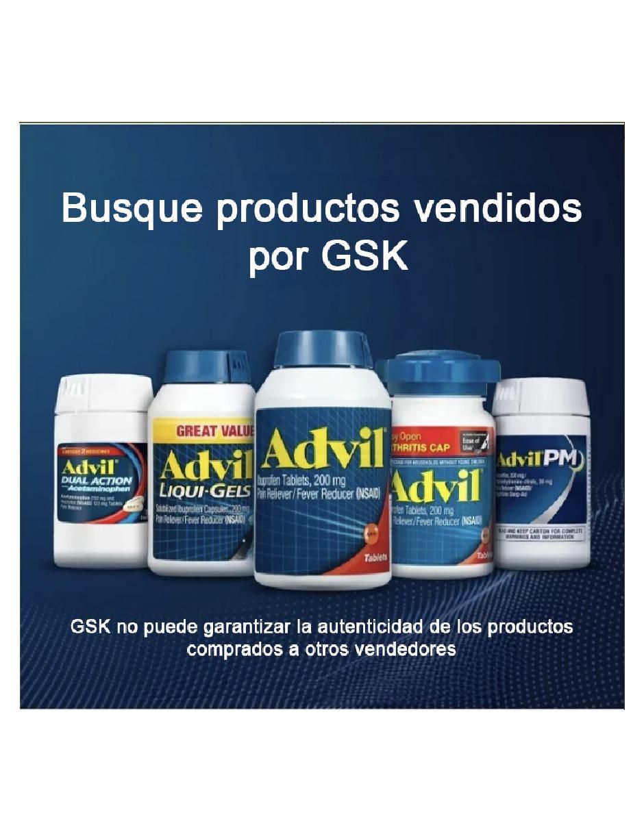 Cápsulas para desinflamar y aliviar dolor intenso Advil Liqui-Gels 5