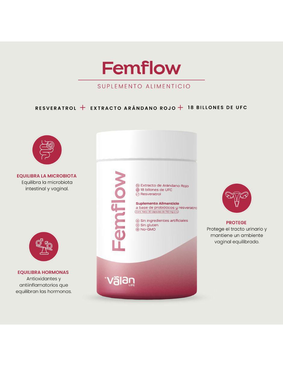 Femflow con Resveratrol de 30 cápsulas 3