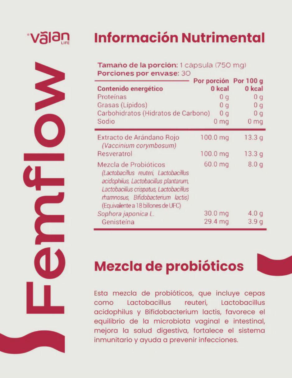Femflow con Resveratrol de 30 cápsulas 6