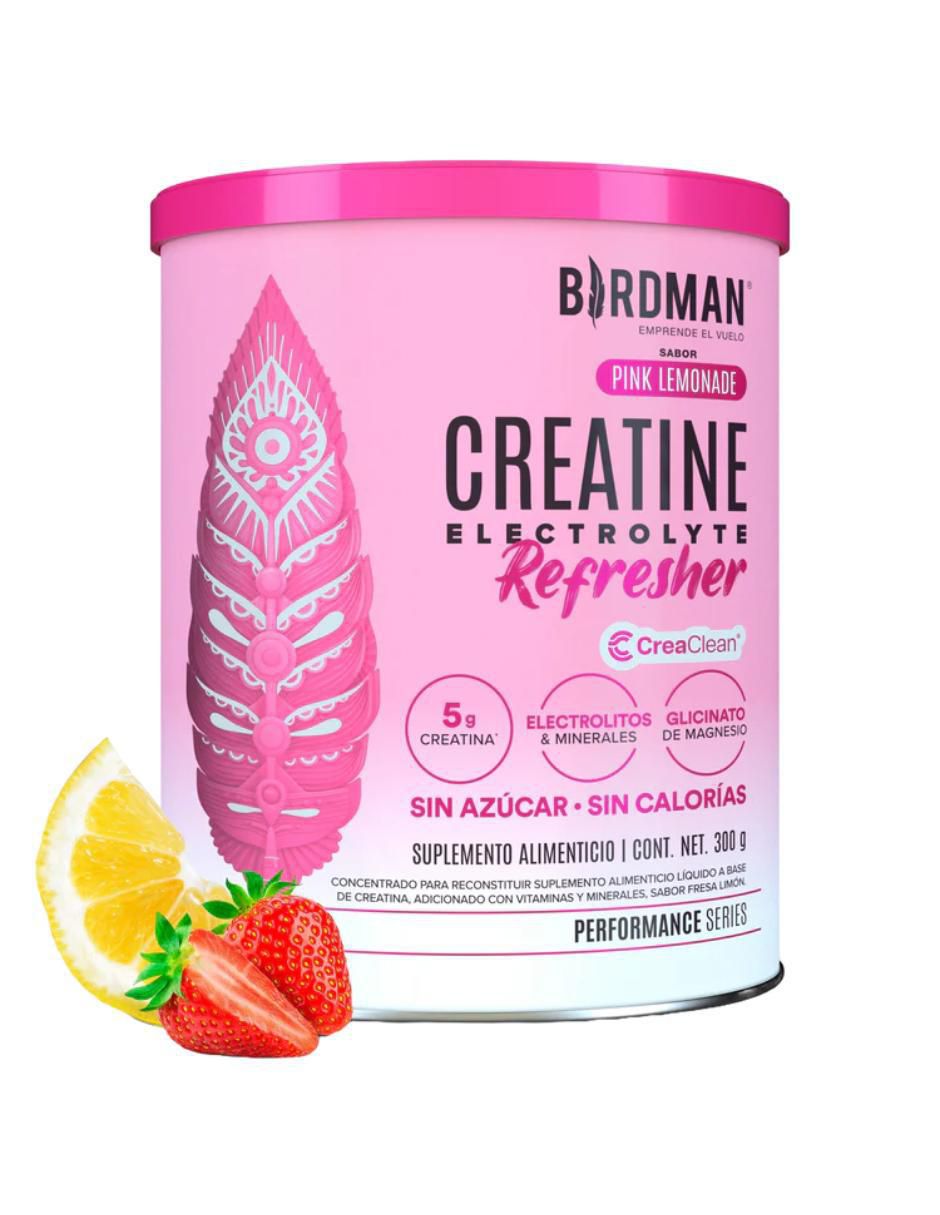 Creatine Electrolyte Refresher sabor limonada rosa de 300 g