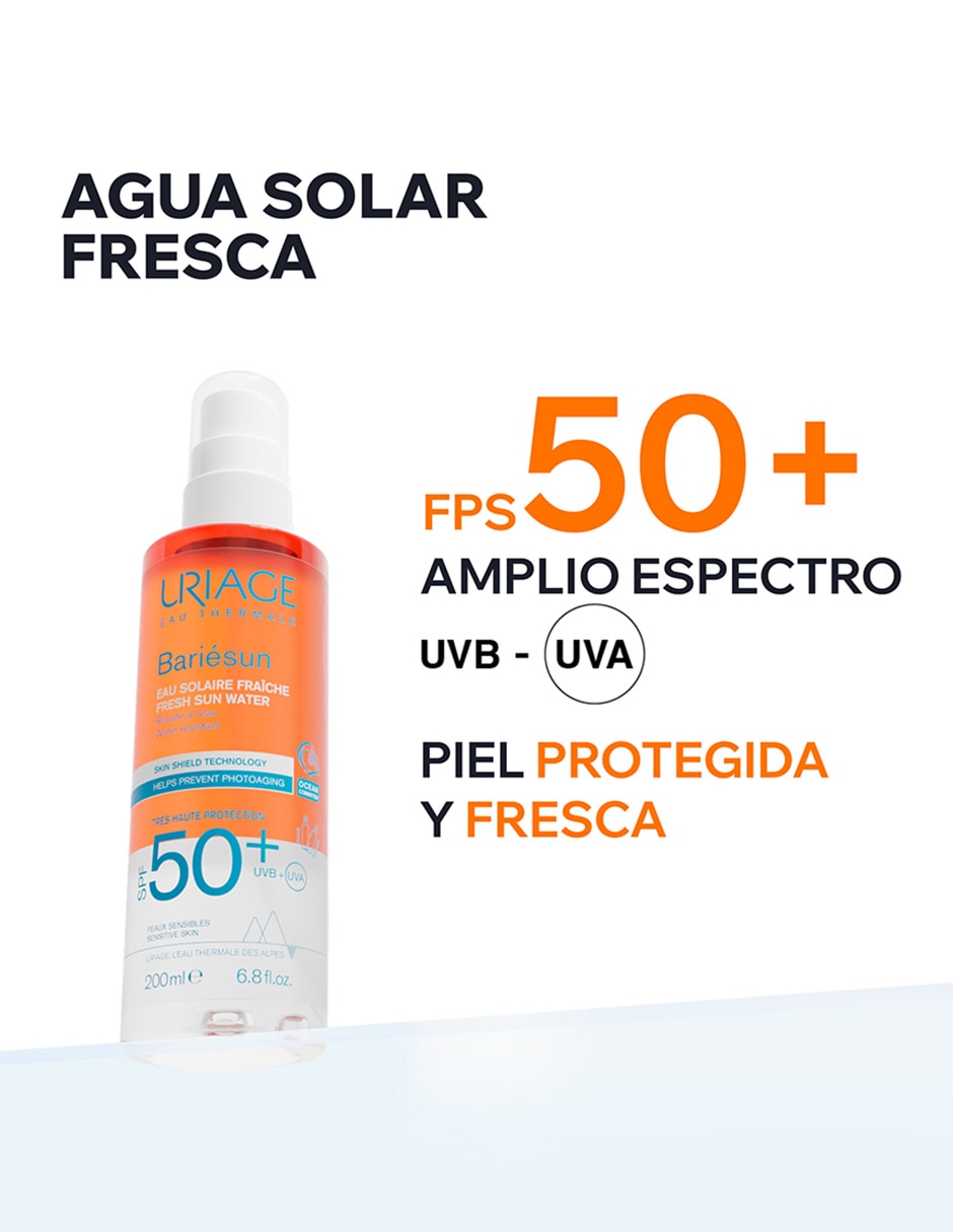 Protector solar Bariesun spf50+ agua solar 200ml 2