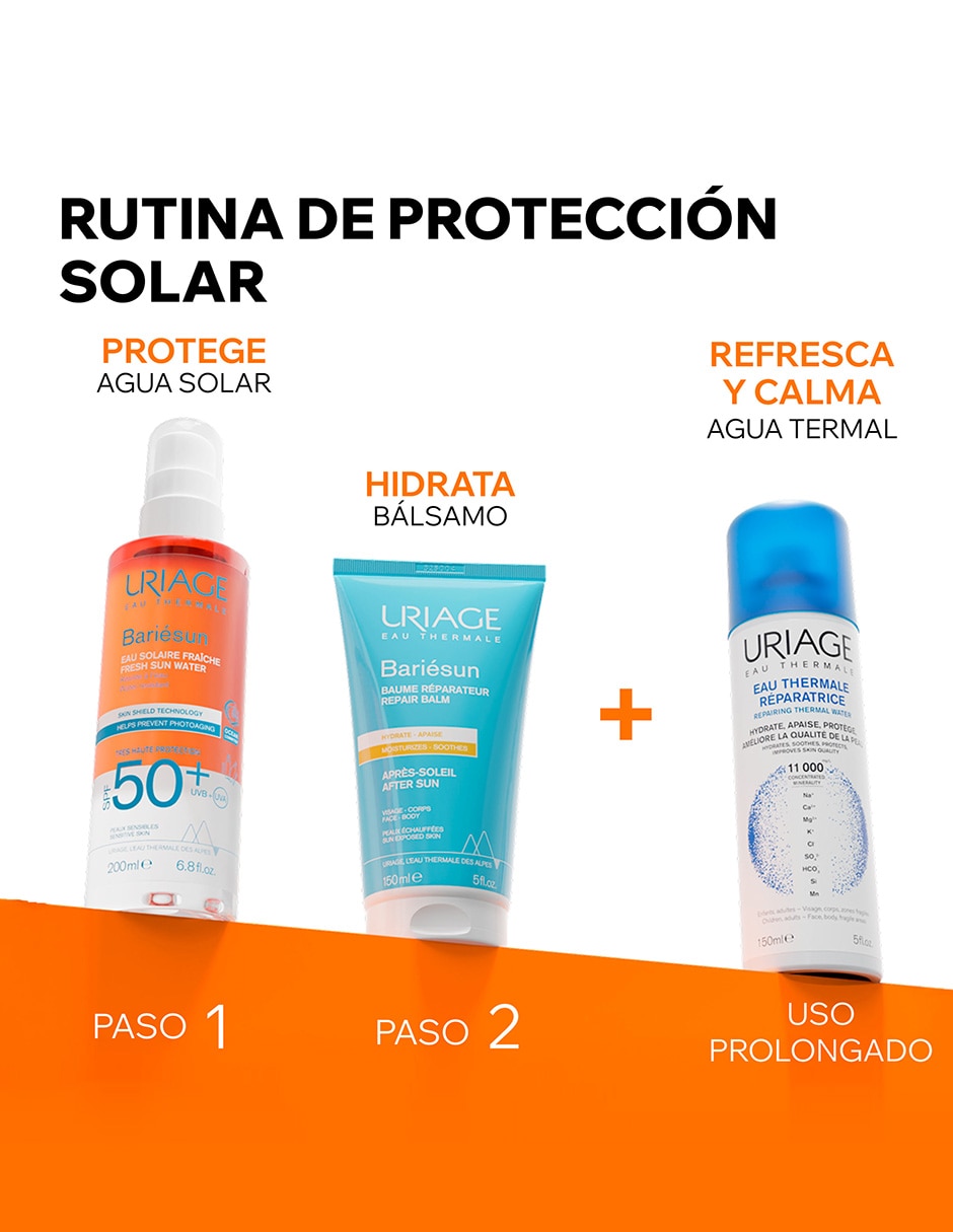 Protector solar Bariesun spf50+ agua solar 200ml 7