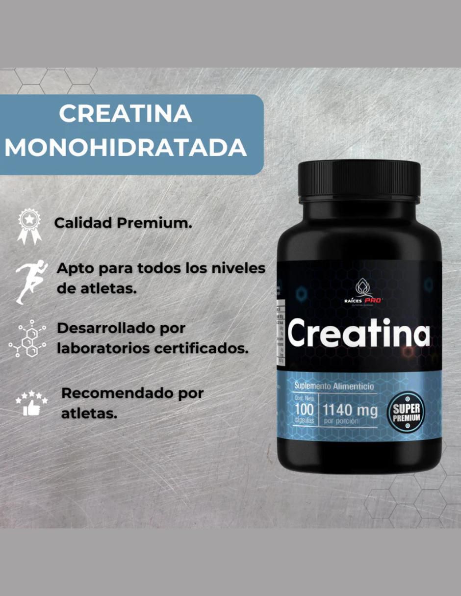 Creatina súper premium sin sabor de 100 cápsulas 2