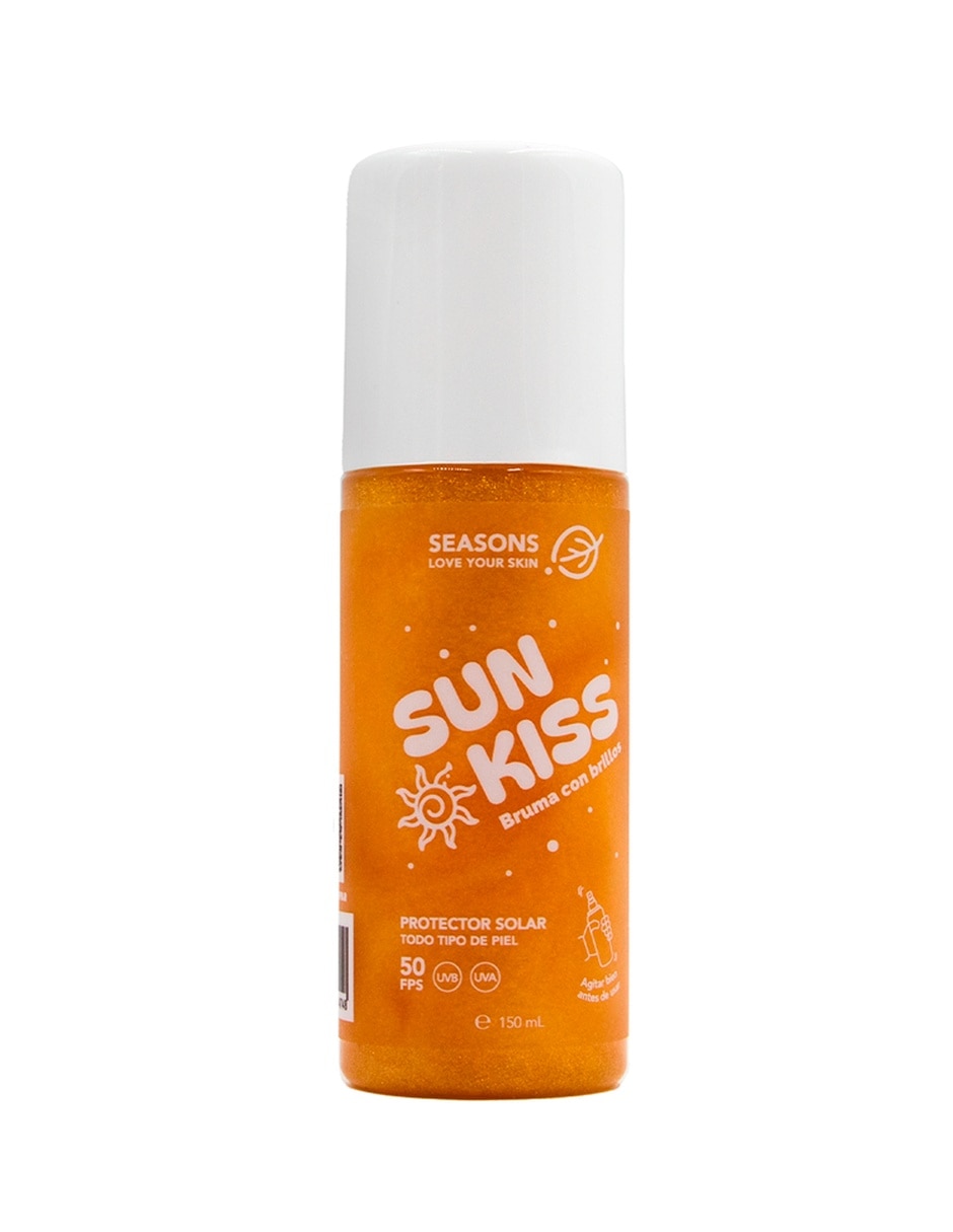 Protector solar FPS 50 Sun Kiss Bruma con brillos 150 ml