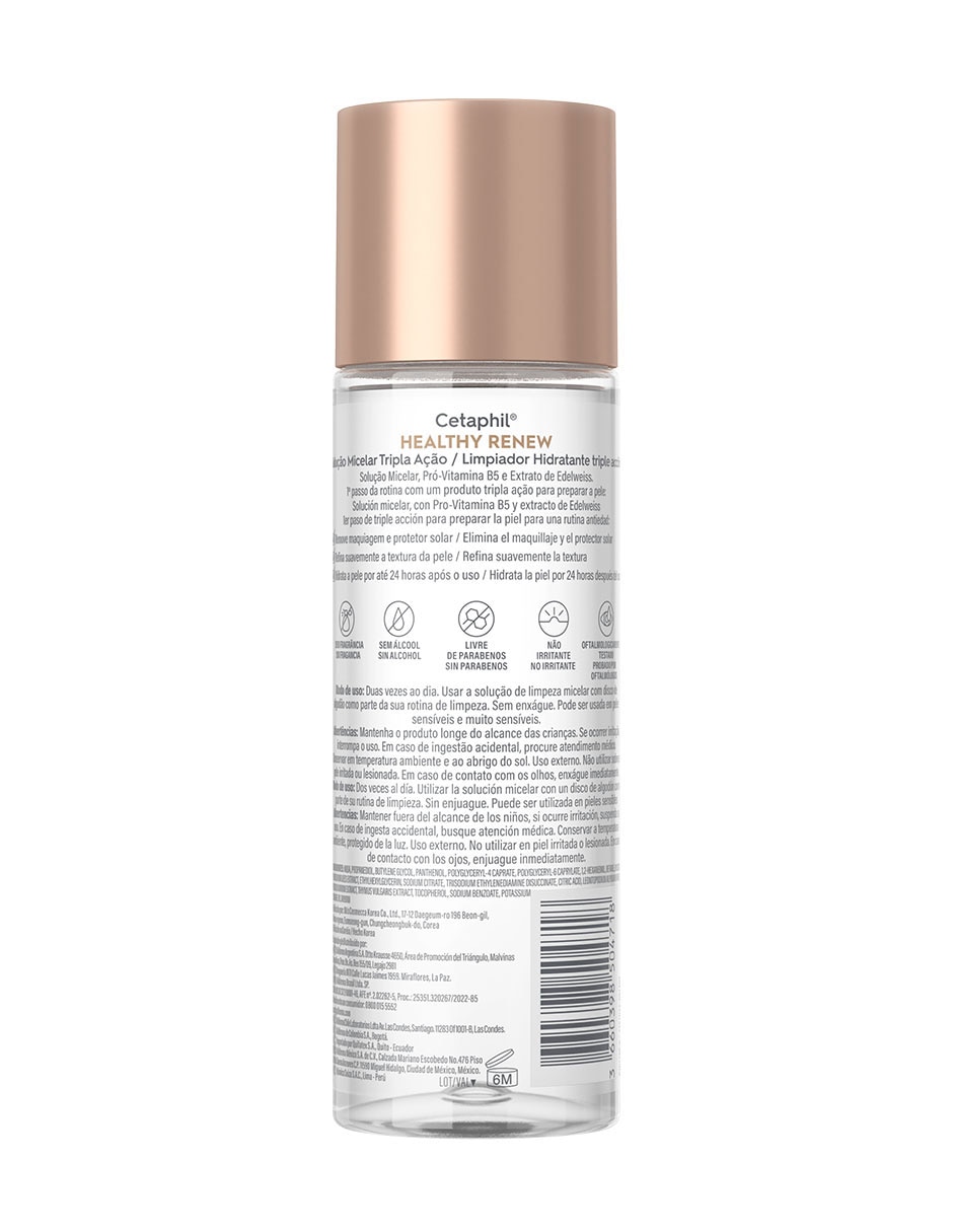 Desmaquillante Agua Micelar Hidratante Healthy Renew 2