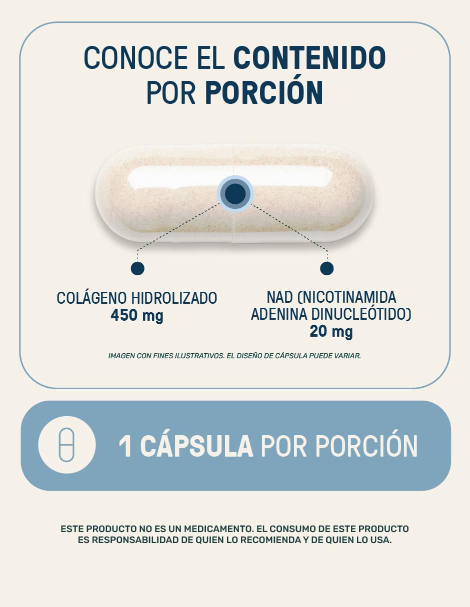 Nad (nicotinamida adenina dinucleótido) + colágeno hidrolizado 3