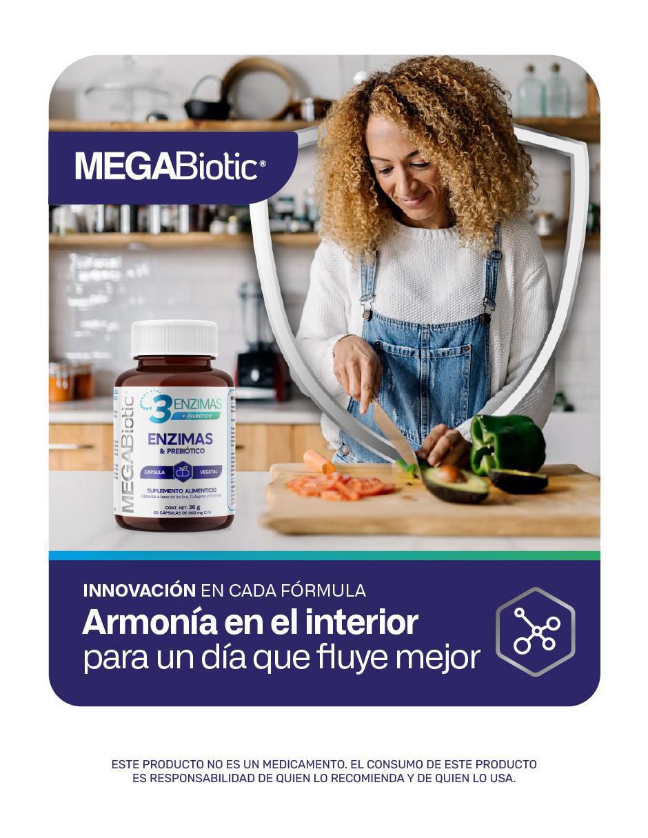 3 Enzimas & prebiótico con inulina de agave de 60 cápsulas 8