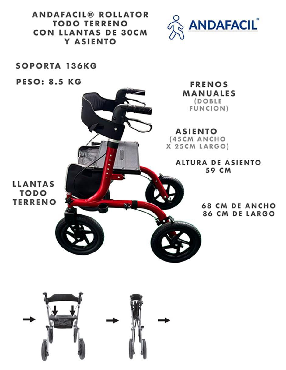 Andadera Rollator 30 cm 3
