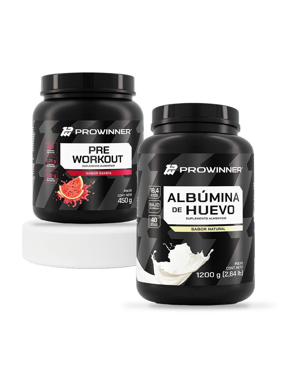 Set de suplementos de PreWorkout Sandia y Albúmina de Huevo con proteína de soya con aminoácidos Set de suplementos de PreWorkout Sandia y Albúmina de Huevo con proteína de soya con aminoácidos