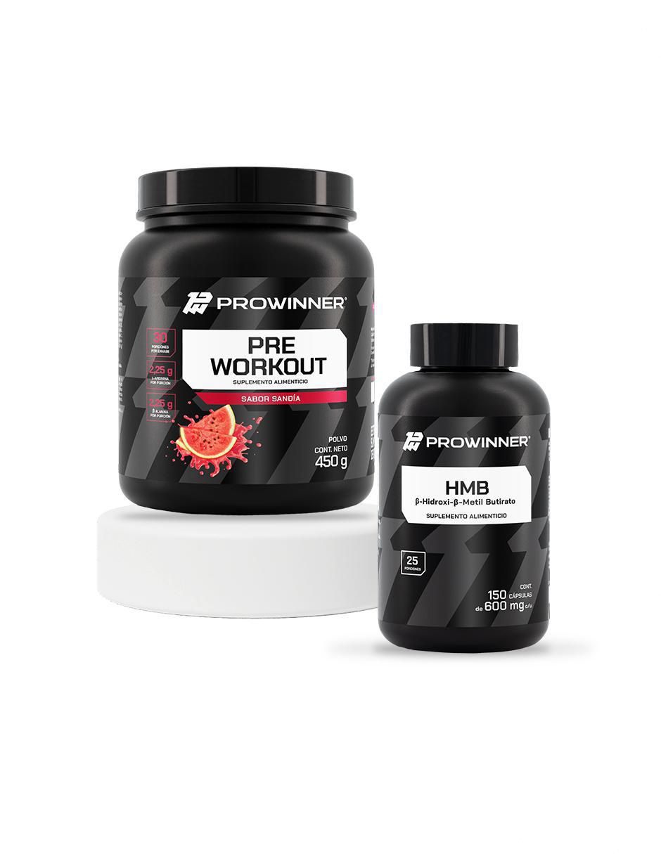 Set de suplementos de PreWorkout Sandia y Hmb con creatina monohidratada Set de suplementos de PreWorkout Sandia y Hmb con creatina monohidratada
