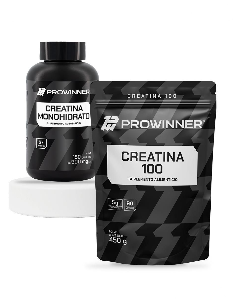 Set de suplementos alimenticios de creatina monohidrato y creatina 100 en polvo Prowinner | Suburbia Set de suplementos alimenticios de creatina monohidrato y creatina 100 en polvo Prowinner | Suburbia