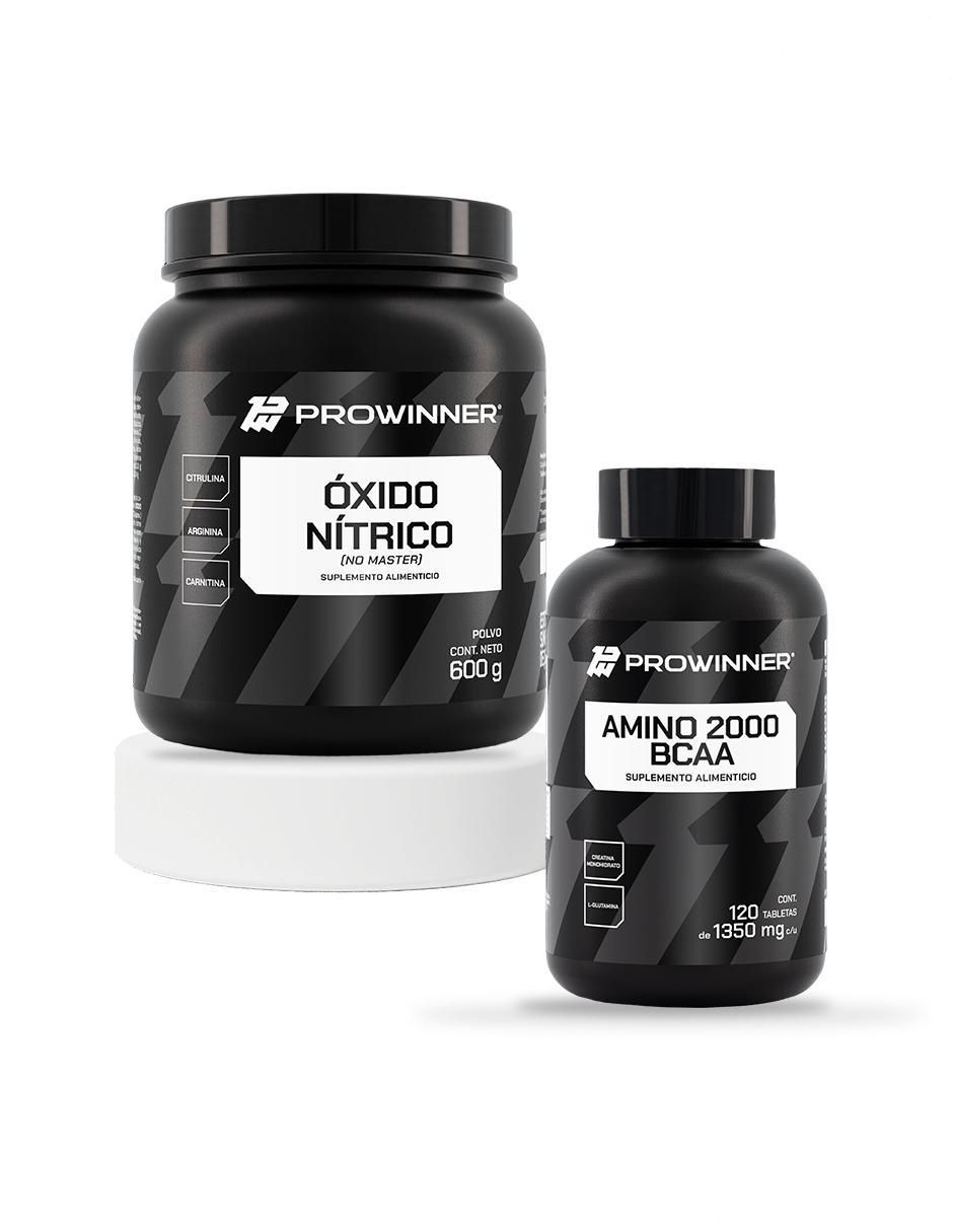 Set de suplementos alimenticios Óxido Nítrico y Amino 2000 BCAA