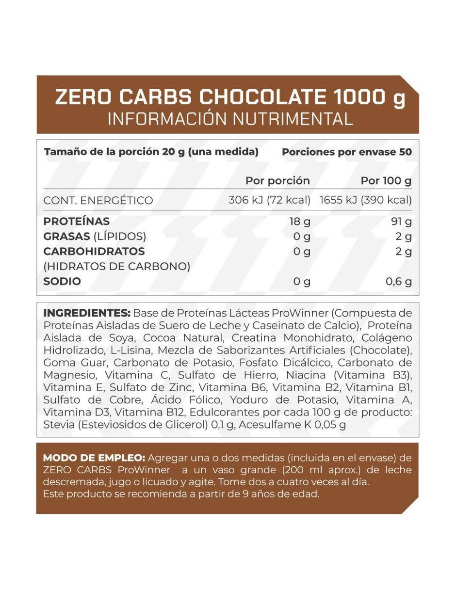 Set de suplementos alimenticios Zero carbs chocolate y creatina 100 6