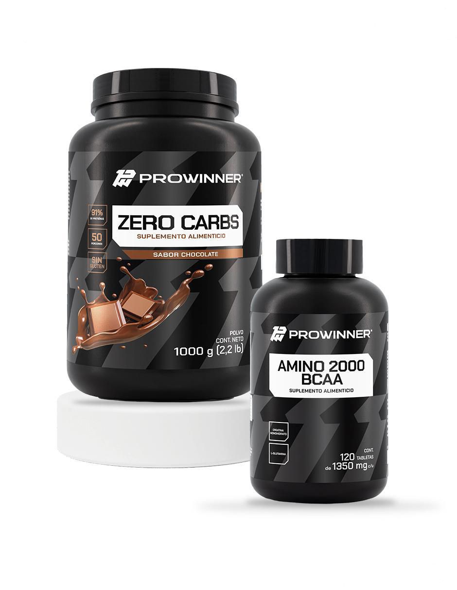 Set de suplementos alimenticios Zero carbs chocolate y amino 2000 BCAA Set de suplementos alimenticios Zero carbs chocolate y amino 2000 BCAA