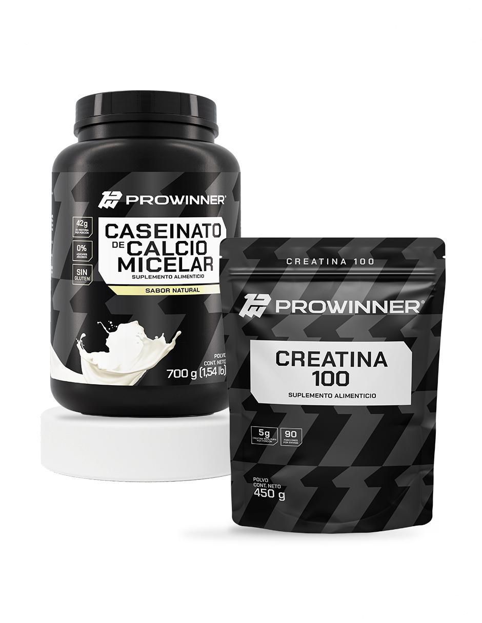 Set de suplementos alimenticios Caseinato de calcio micelar y creatina 100