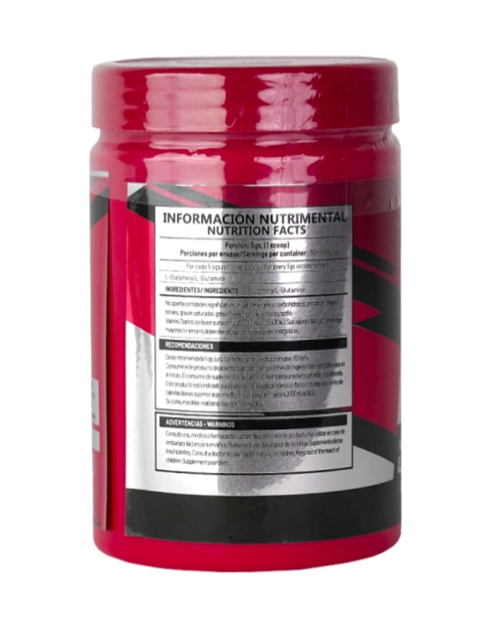 Glutamina redfox con proteína sabor natural de 400 g 3