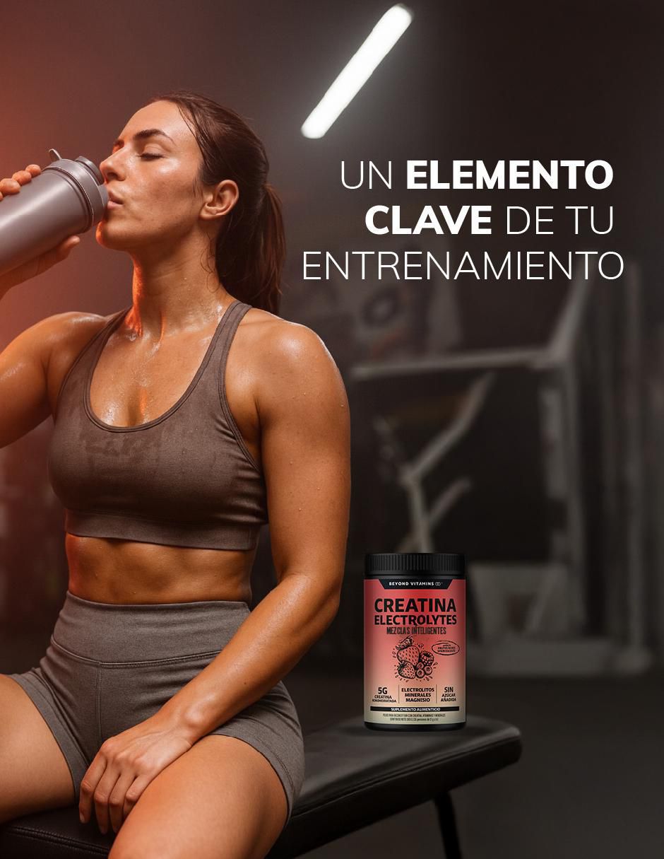 Creatina monohidratada con electrolitos y ciclodextrina con creatina micronizada sabor frutos rojos de 360 g 4