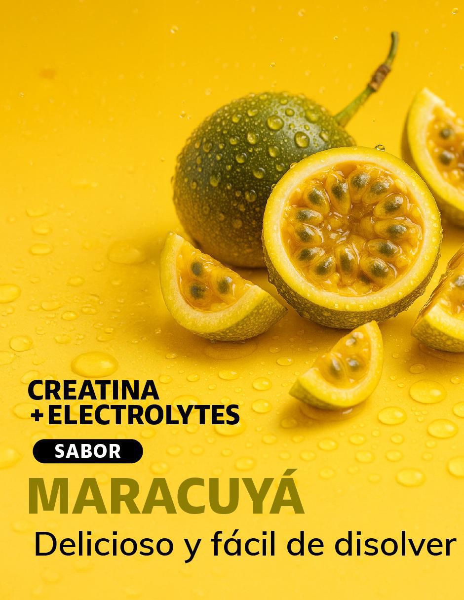 Creatina monohidratada con electrolitos y ciclodextrina con creatina micronizada sabor maracuyá de 360 g 7