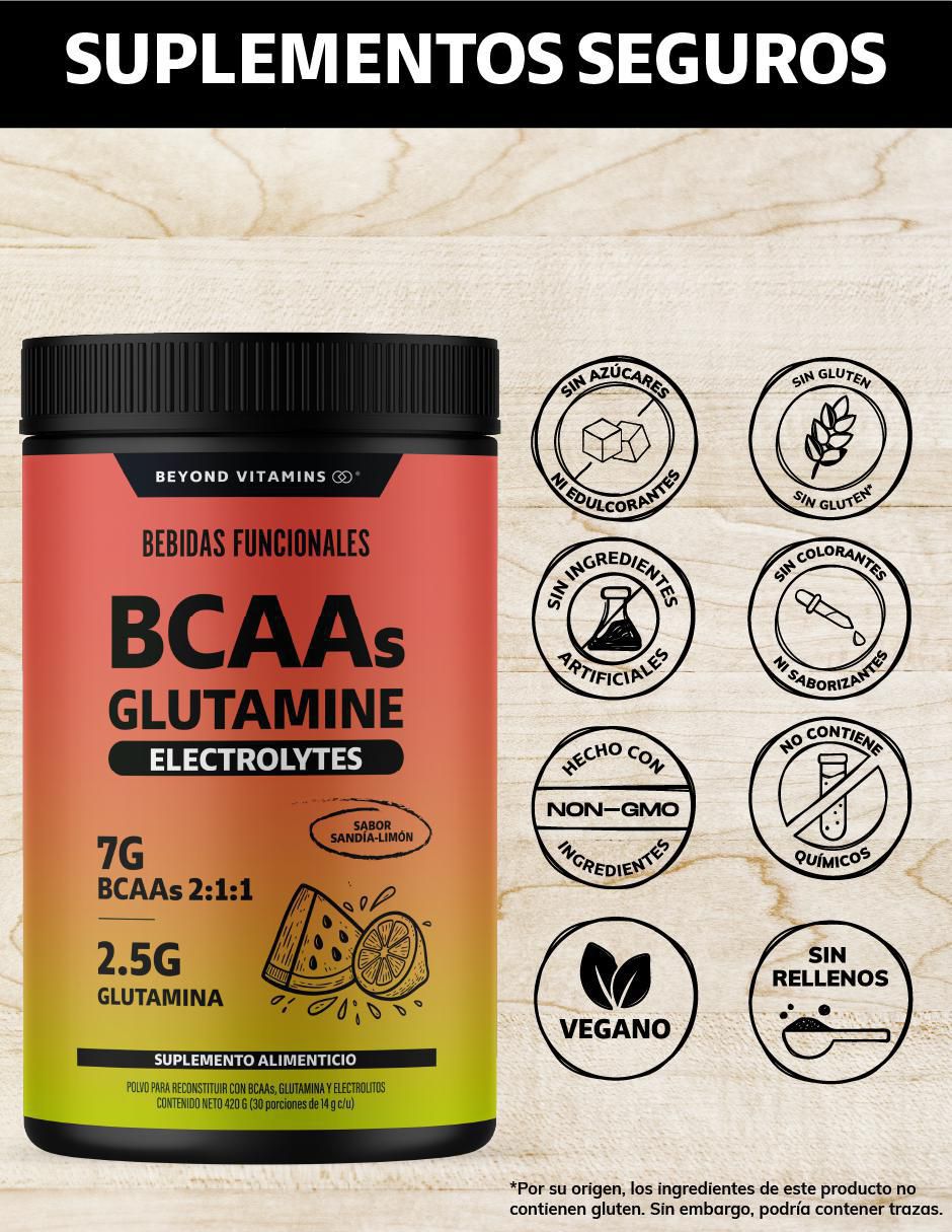 Bcaa glutamina electrolitos sabor sandia de 420 G 6
