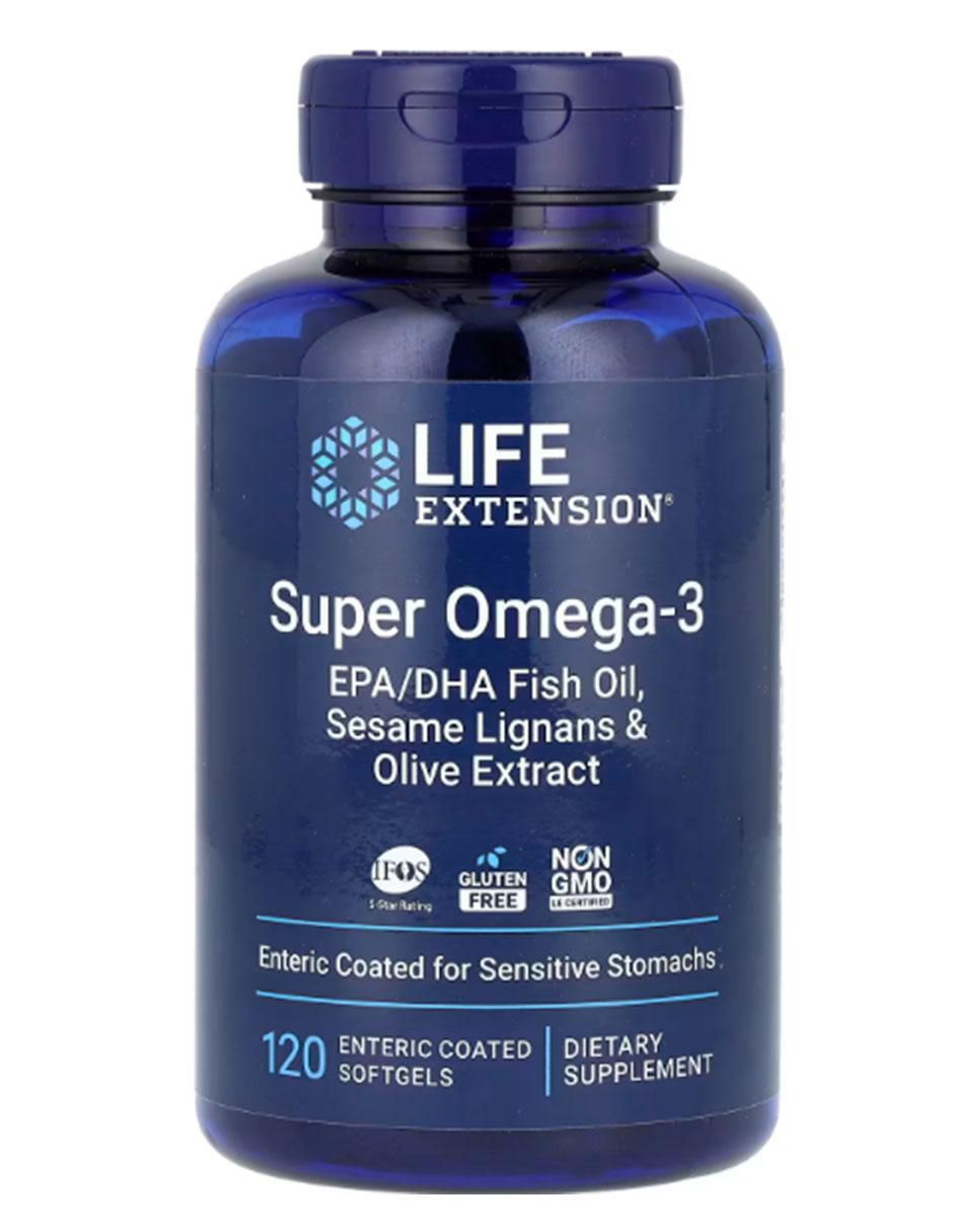 Super omega-3, aceite de pescado EPA/DHA con omega 2, aceite de salmón 120 cápsulas