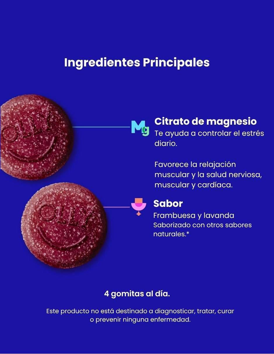 Gomitas de magnesio con citrato de magnesio para relajación muscular sabor frambuesa de 60 gomitas 3