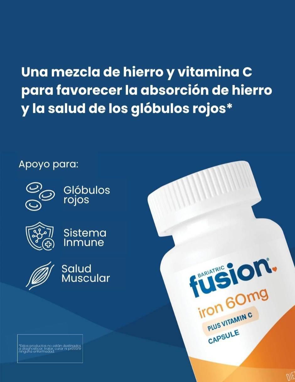 Hierro 60 mg con vitamina c de 60 cápsulas 5