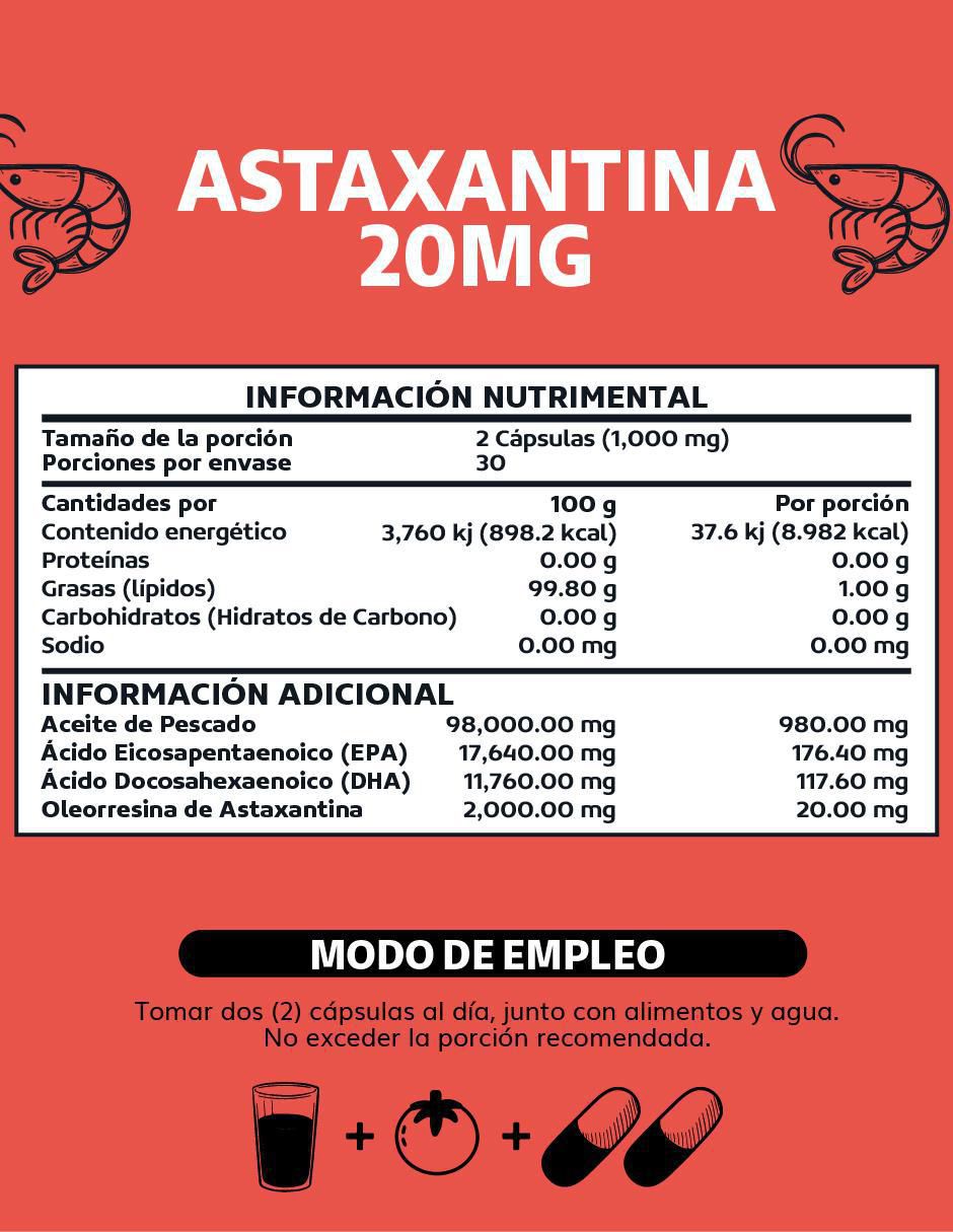Astaxantina Omega 3 de 60 cápsulas 4